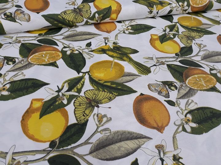 Limonlu Duck Keten Kumaş