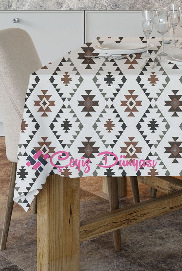 180x220 Cm Kilim Dikdörtgen Masa Örtüsü
