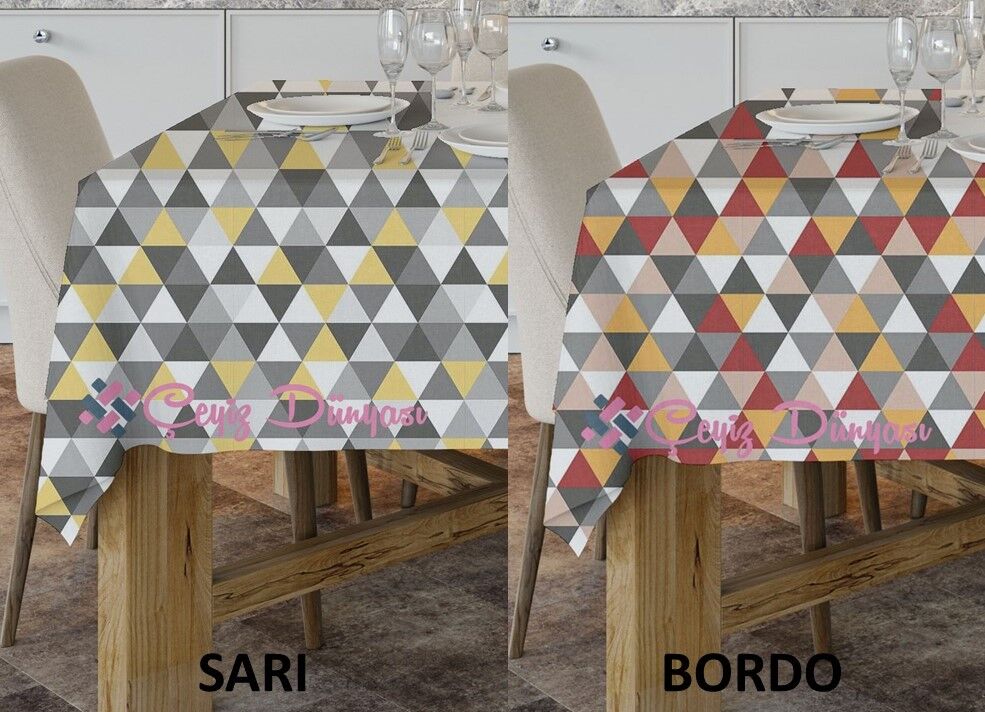 180x300 Cm Üçgen Dikdörtgen Masa Örtüsü